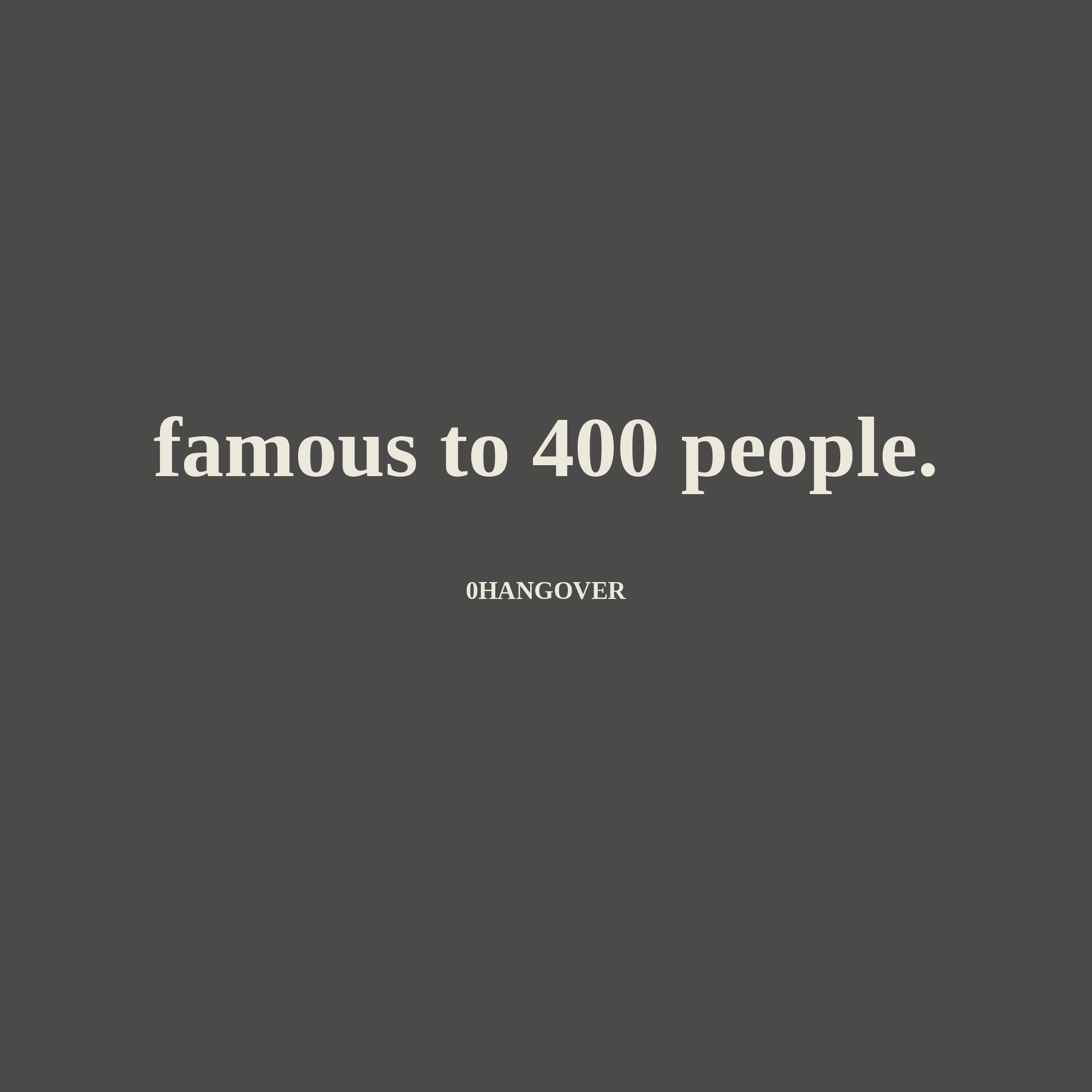 FAMOUS TO 400 PEOPLE — pepper