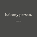 BALCONY PERSON - pepper