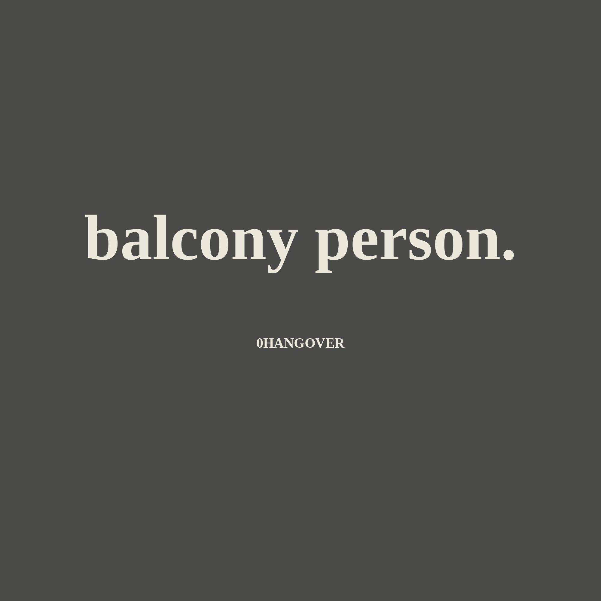 BALCONY PERSON - pepper